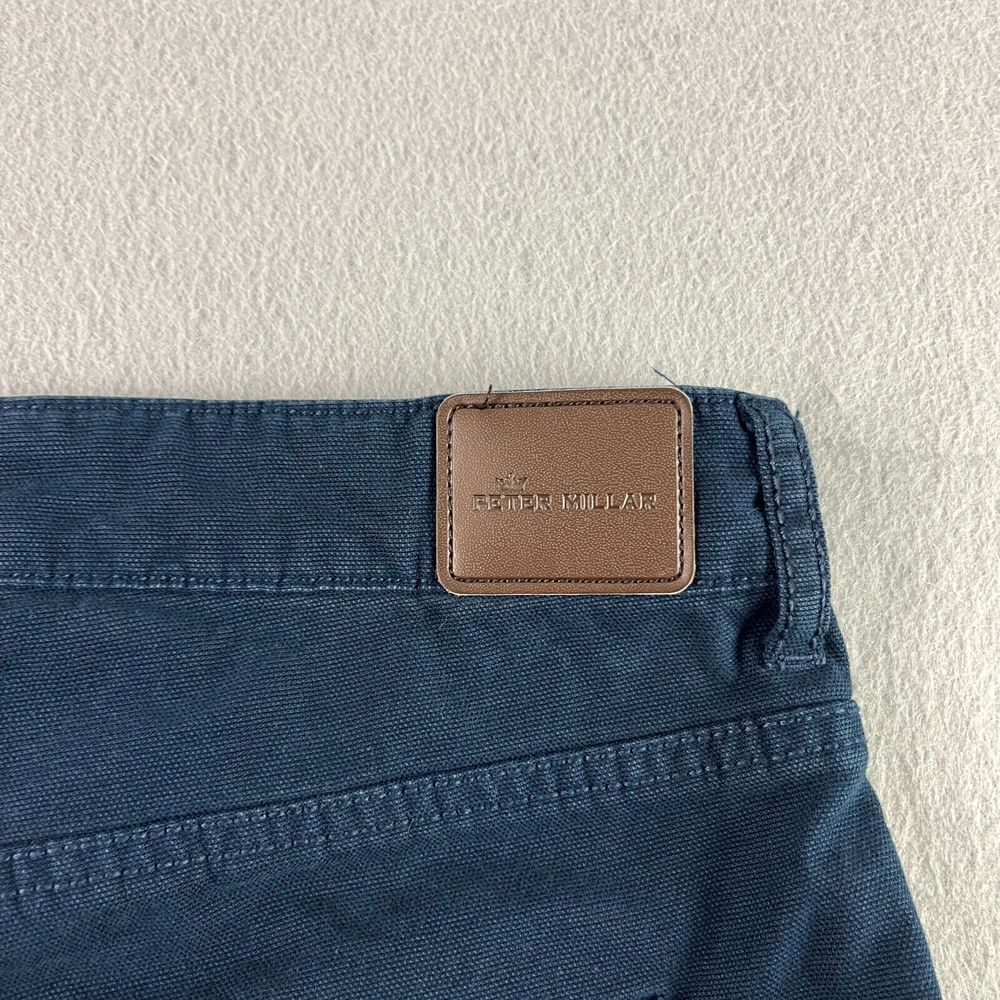 Peter Millar Pants Mens 38x28 Blue Chino Crown Vintage Canvas 5 Pocket Casual - Picture 10 of 11